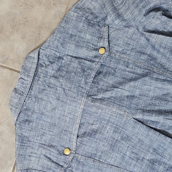 Silence + Noise Blue Button-Up Romper - Picture 7 of 7